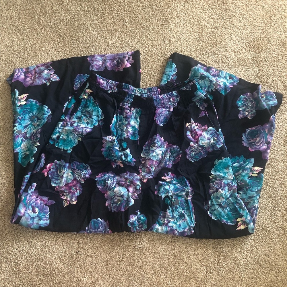 floral beach flowy pants